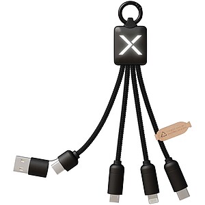 20W nabíjecí kabel 5 v 1, černá - reklamní předměty