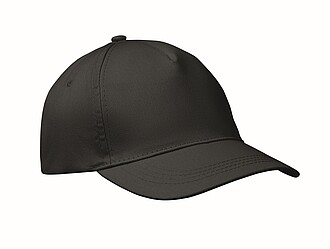 5 panelová baseballová čepice, černá