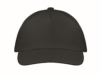 5 panelová baseballová čepice, černá