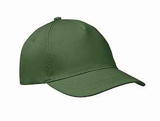 5 panelová baseballová čepice, tmavě zelená