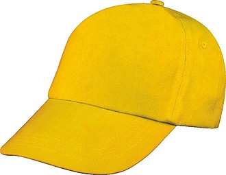 5 panelová kšiltovka,žlutá