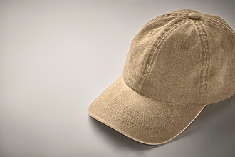 6 panelová baseballová čepice 265g, khaki
