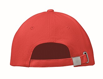 6 panelová baseballová čepice, bílá/červená