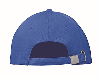 6 panelová baseballová čepice, bílá/modrá