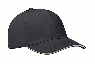 6 panelová baseballová čepice, bílá/tmavě modrá