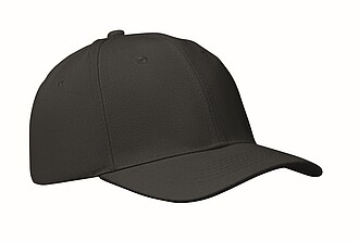 6 panelová baseballová čepice, černá