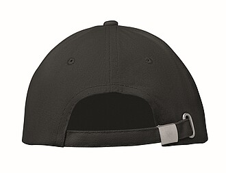 6 panelová baseballová čepice, černá