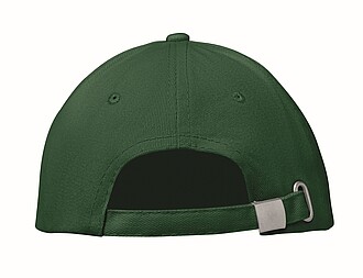 6 panelová baseballová čepice, tmavě zelená