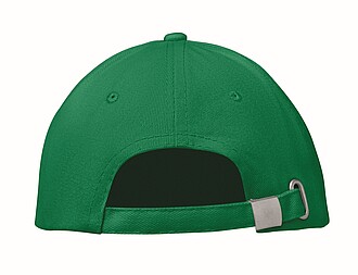 6 panelová baseballová čepice, zelená