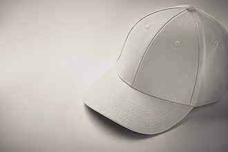 6 panelová bavlněná kšiltovka, bílá