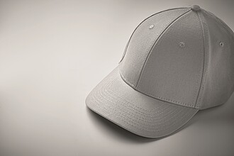 6 panelová bavlněná kšiltovka, stříbrná
