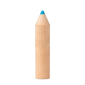 6 pastelek v dřevěné krabičce ve tvaru pastelky - reklamní pastelky