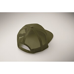 7panelová kšiltovka s plochým, vojenská zelená