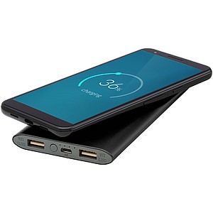 8000mAh bezdrátová powerbanka, černá