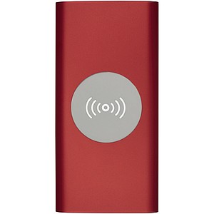 8000mAh bezdrátová powerbanka, červená