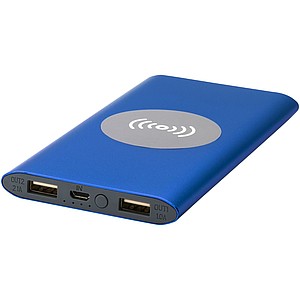 8000mAh bezdrátová powerbanka, modrá