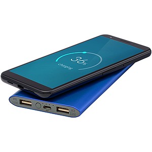 8000mAh bezdrátová powerbanka, modrá