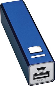 ADOLFA Power banka 2200MAh s USB kabelem, modrá