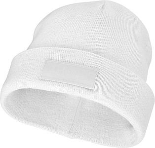 Akrylová čepice Boreas protáhlého tvaru (beanie), bílá
