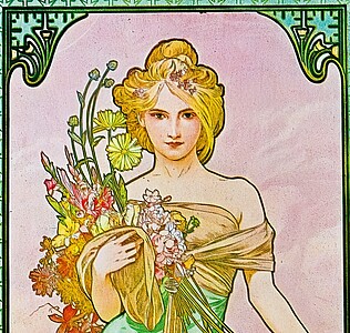 Alfons Mucha 2026, nástěnný kalendář