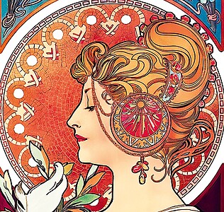 Alfons Mucha 2026, nástěnný kalendář
