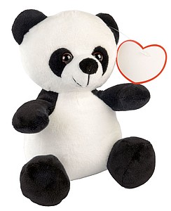 ANTONY Plyšová hračka Panda, černá, bílá - reklamní předměty