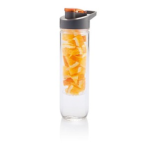 ARAMINTA Láhev na vodu s oddílem na ovoce, objem 800 ml, oranžová