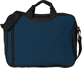 ASORTA Taška na dokumenty s přední kapsou na zip, modrá - reklamní předměty