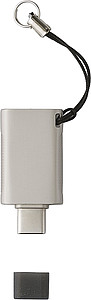 ATES Otočný USB 3.0 s USB-C, 64 GB, stříbrná