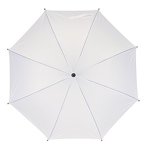 Automatický deštník, bílá, dřevěná rukojeť, pr. 103 cm