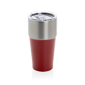 AYDIN Dvoustěnný termohrnek z recyklované nerezové oceli, 500 ml, červená - termohrnek s vlastním potiskem