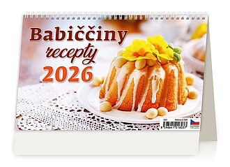 Babiččiny recepty 2026, stolní kalendář - reklamní kalendáře
