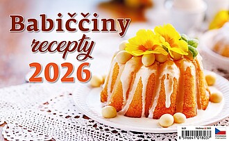 Babiččiny recepty 2026, stolní kalendář