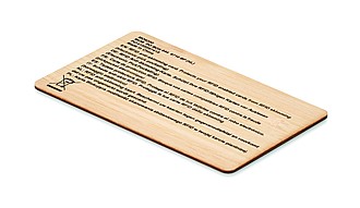 Bambusová karta proti RFID skenování