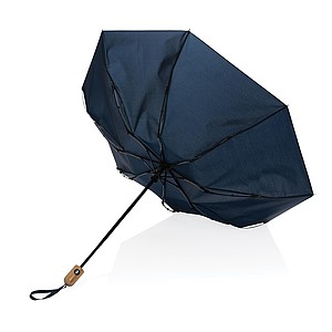 Bambusový automatický deštník Impact AWARE™ RPET 190T, průměr 94 cm, námořní modrá