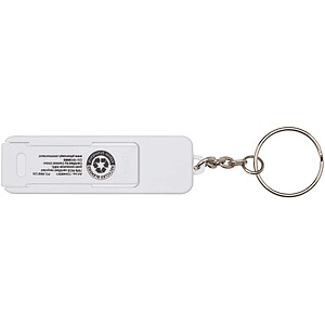 Bambusový stojan na telefon s antistresovou hračkou z recyklovaného plastu, bílá