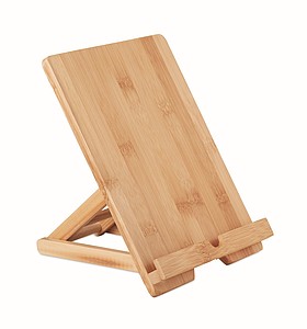 Bambusový stojánek tabletu, středně hnědá - reklamní předměty