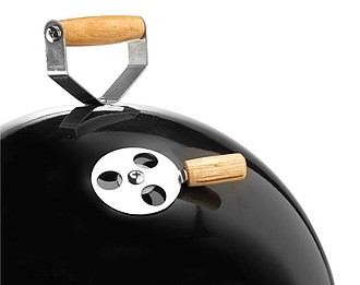Barbecue gril s poklopem, černá