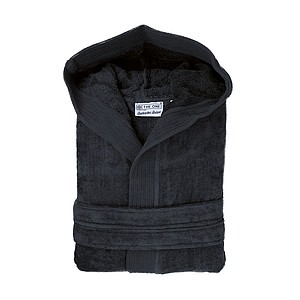 BARCELOSA Sametový župan s kapucí 450 gr/m2, šedá, XXL/XXXL