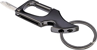 BARUMO Přívěsek na klíče - karabinka, gun metal