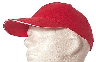 Baseballová čepice z bavlny, neobsahuje AZO, červená