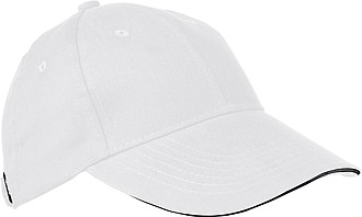 Baseballová kšiltovka z bavlny, neobsahuje AZO, bílá