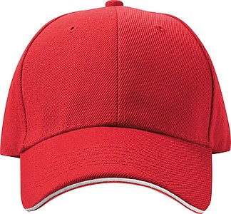 Baseballová kšiltovka z bavlny, neobsahuje AZO, červená