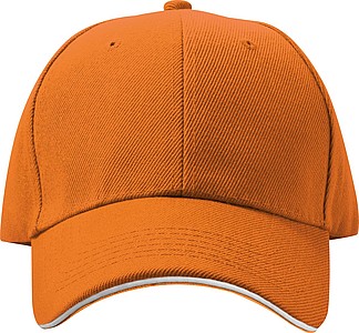 Baseballová kšiltovka z bavlny, neobsahuje AZO, oranžová