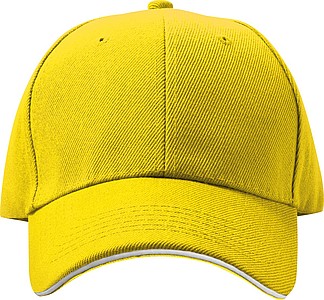 Baseballová kšiltovka z bavlny, neobsahuje AZO, žlutá
