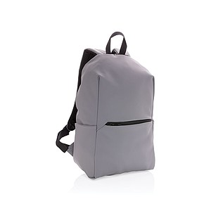 Batoh na 15,6" notebook z hladkého PU, šedá - reklamní předměty