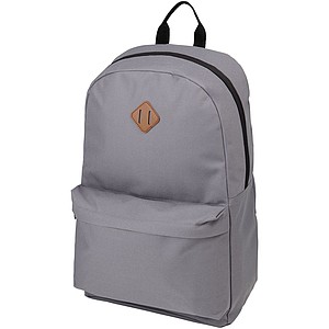 Batoh na notebook 15" s čelní kapsou, šedá - reklamní předměty