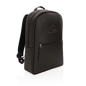 Batoh na notebook z veganské kůže Swiss Peak, černá - reklamní předměty
