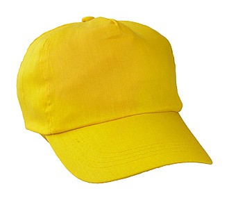 Bavlněná pětipanelová kšiltovka, žlutá