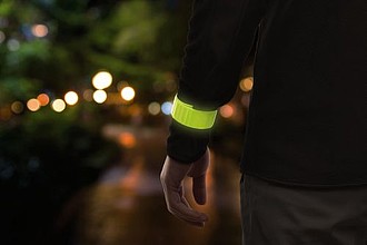 BELTO Reflexní svinovací pásek na ruku, žlutá